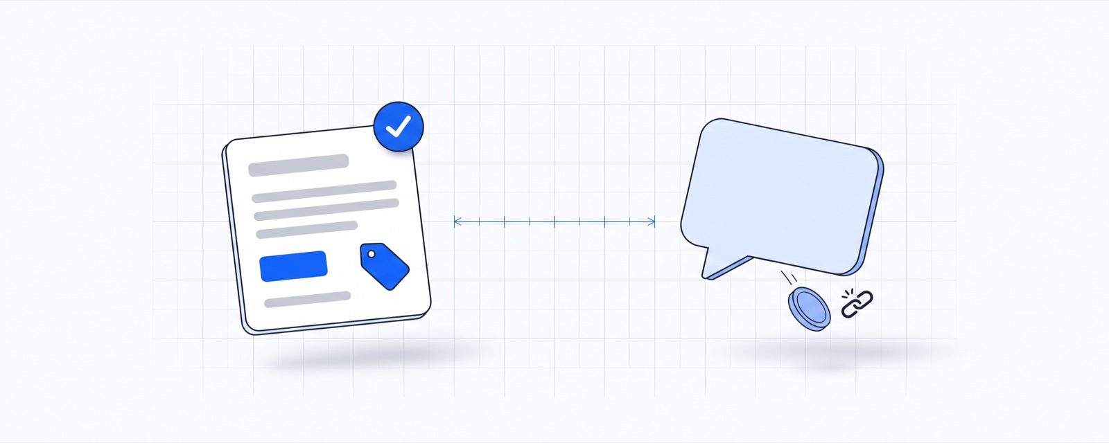 Illustration of a verified AI training job card beside a fake chat offer losing a coin